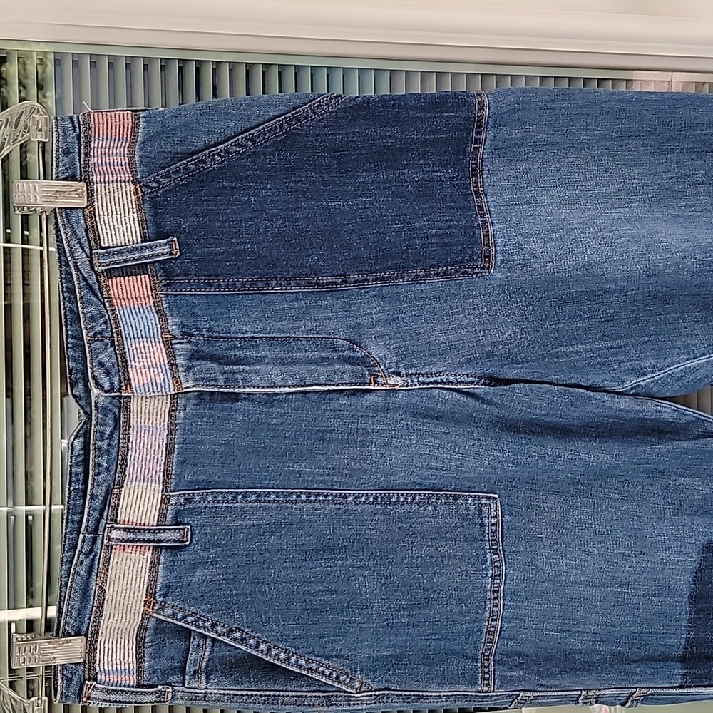 Pilcro By Anthropologie High Rise Patchwork Slim Boyfriend Jeans Sz 30 - Picture 5 of 16